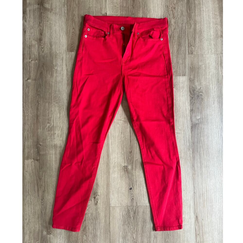 Gap Women's Red Denim Jeans Size 6 Excellent Condition